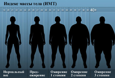 Стадии развития ожирения 